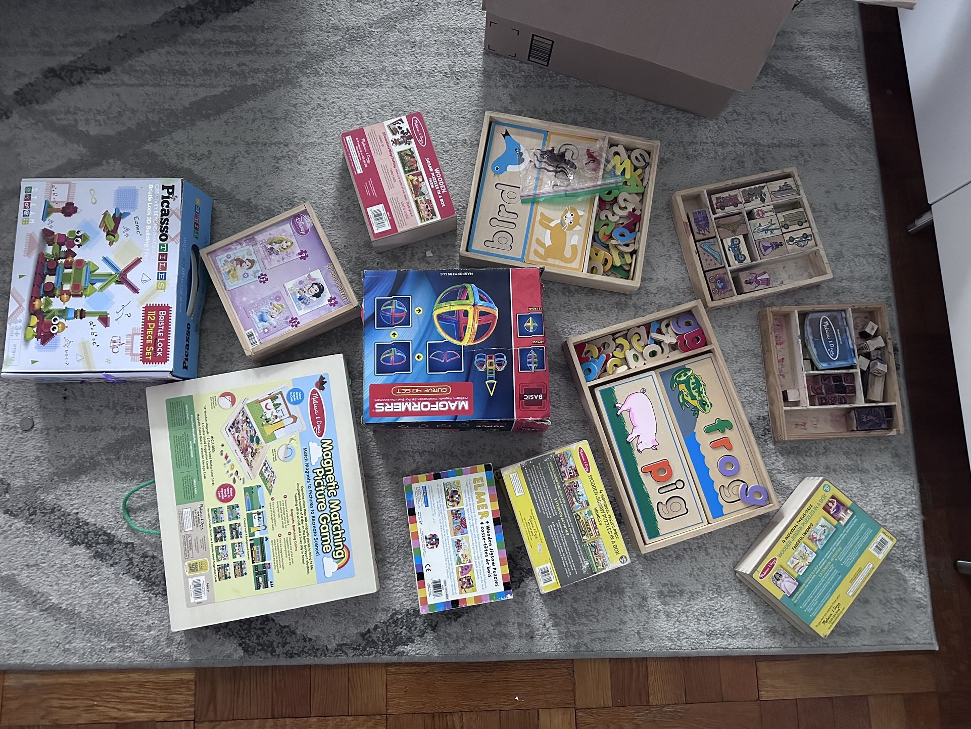 Box Of Puzzles For Toddlers Kids