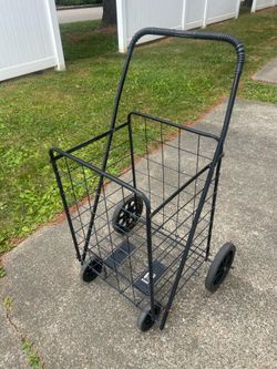 Rolling Cart 17” on the opening, 41” tall ground to top of handle