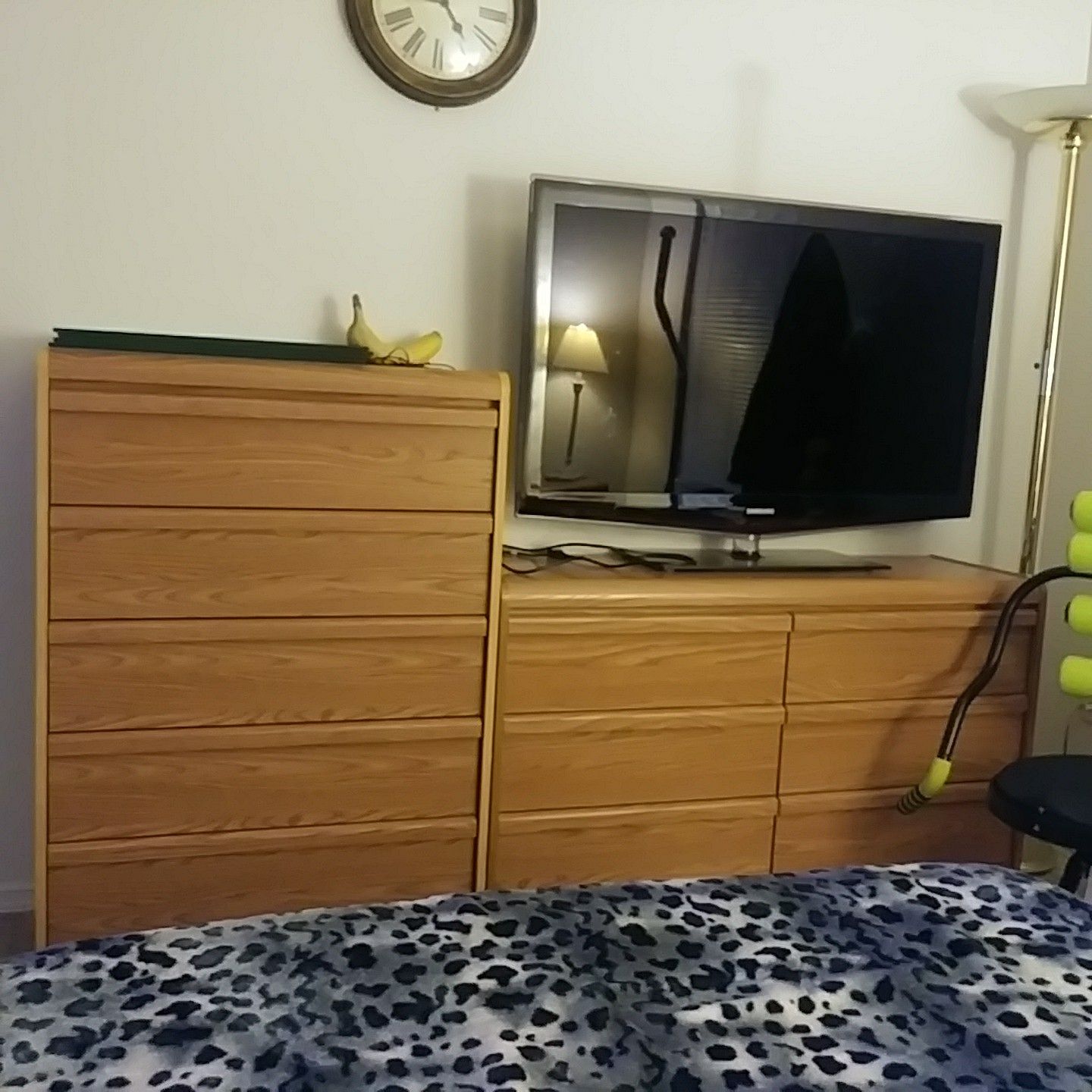 2 dressers one with a mirror and 2 matching night stands