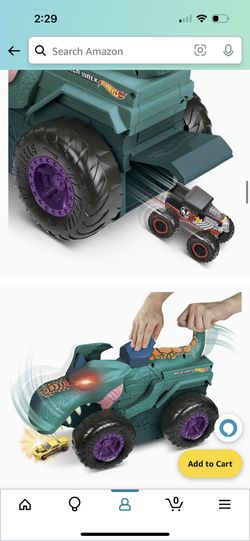 Hot Wheels Monster Trucks Car Chompin' Mega Wrex Vehicle, for Ages 3 Years  & Up 