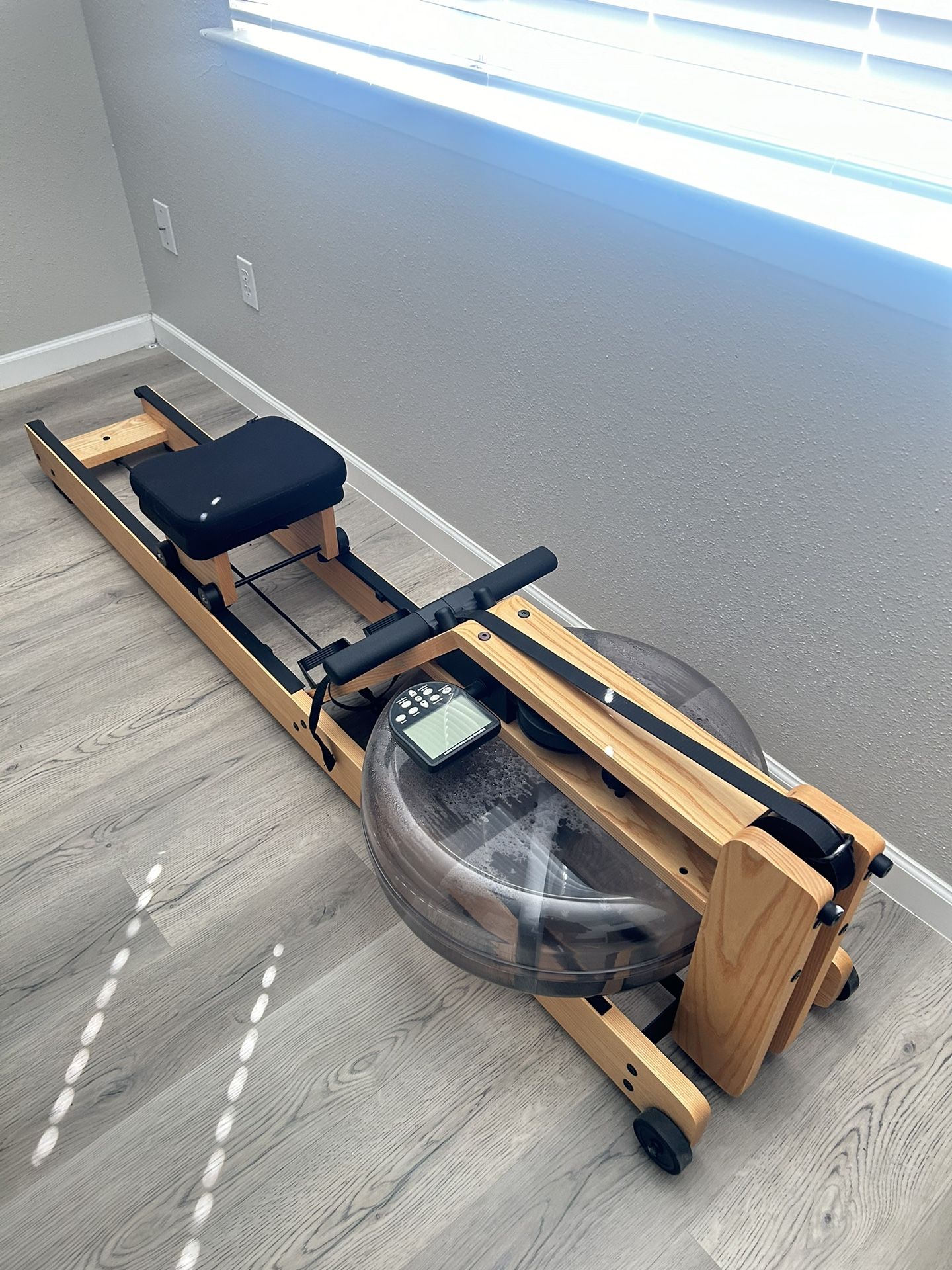 WaterRower Ash Rowing Machine with S4 Monitor | USA Made Water Rower | Original Handcrafted Erg Machine Gym Workout