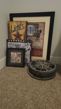 Movie theater room decor set