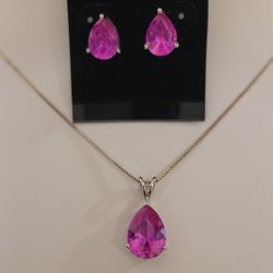 .925 Sterling Silver Earrings & necklace Set