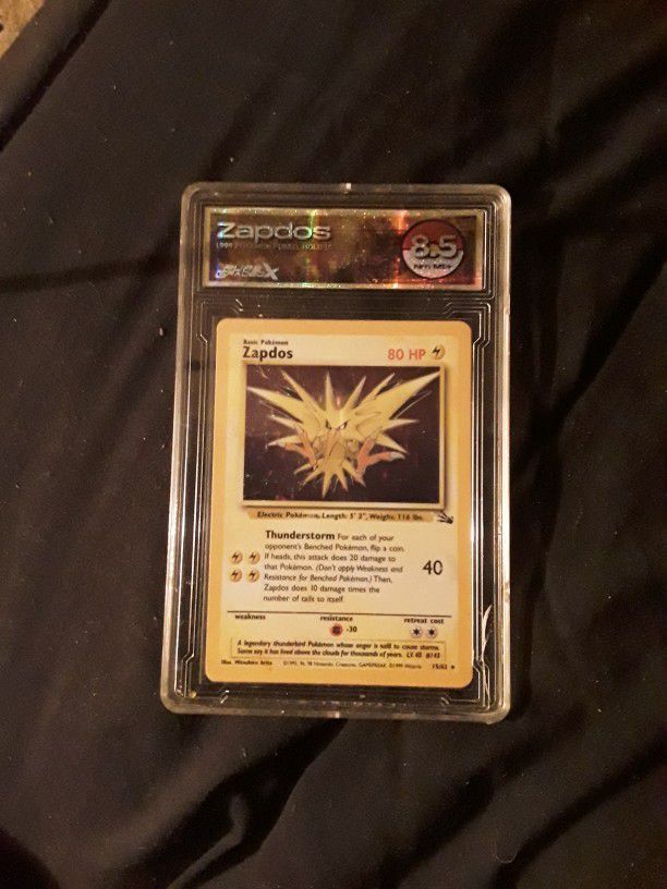 Pokemon cards  Graded 8.5 Zapdos Will Ship Free In  USA Plus 10% Off Before 12/15