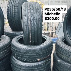SET OF FOUR TIRES MICHELIN 235/50/18 