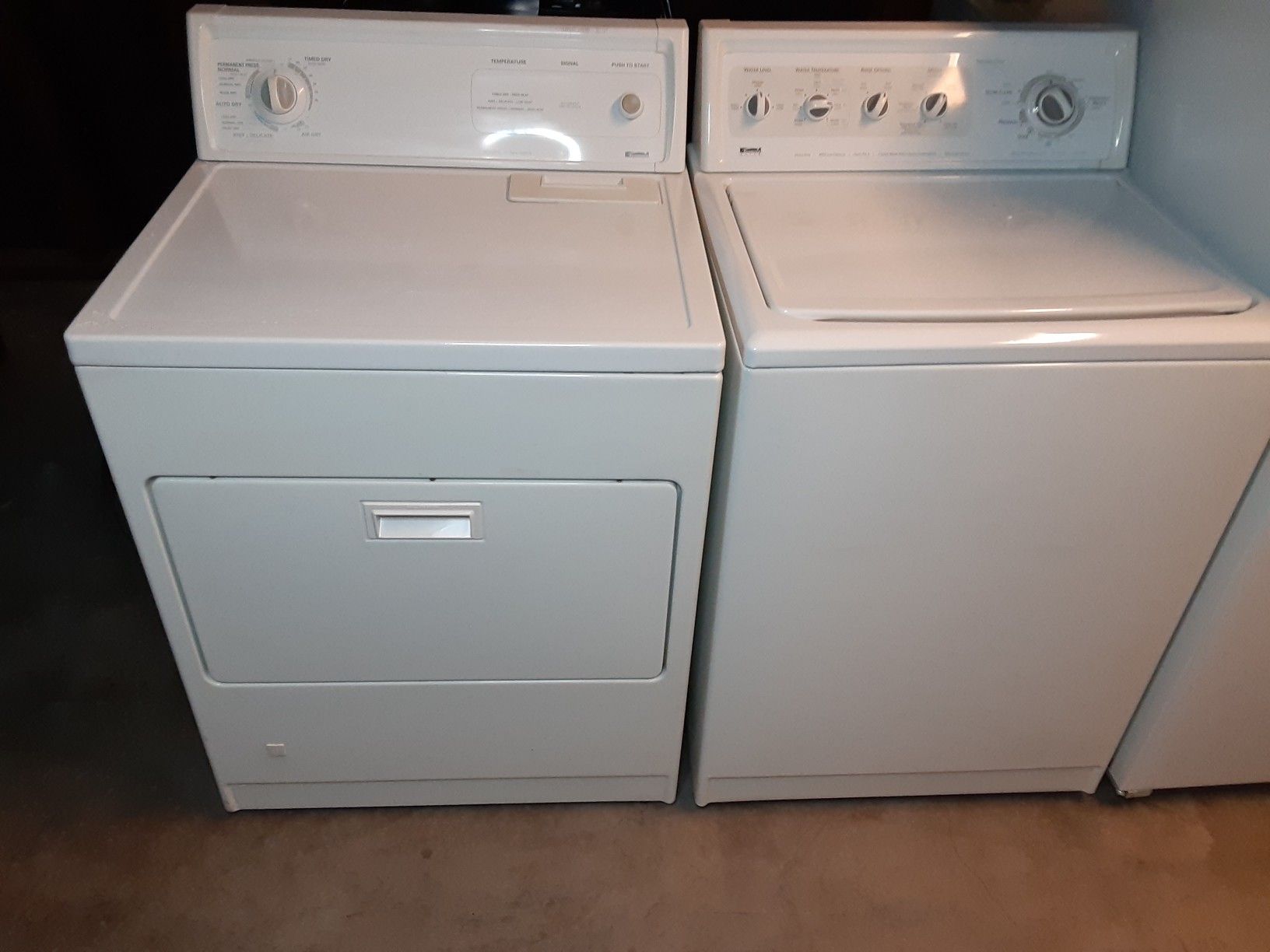 Kenmore washer and dryer