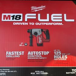 Milwaukee 2912-20 M18 1” SDS Plus Rotary Hammer New In Box