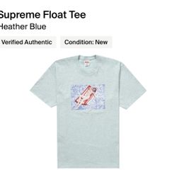 Supreme Float tee. Size (XL). In Mens. DS(New). Heather blue. $75. Cash. 