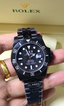 Rolex Submariner Blaken Custom Black Watch