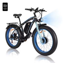 E-Bike 38 MPH, 26” Fat Tire Electric Bike for adults