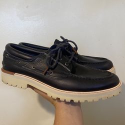 Sperry Men's Authentic Original Unlined Lug 3-Eye Navy Leather Boat Shoes Men Size : 12