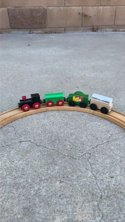 Playwell Wooden Toy Train Set with Track