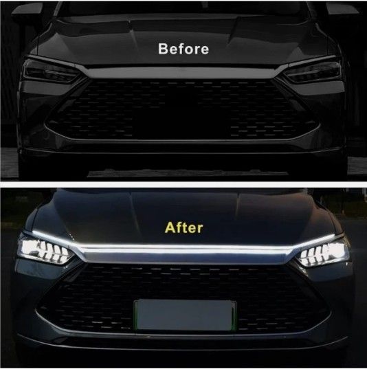 Flexible Hood LED Strip Meteror Lights Dynamic Scan Start Up Under Hood Kit