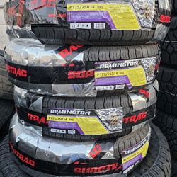 4 New 175/75/R14 Remington Half inch White Wall Whitewall Tires P175/75-14 Inch Tire FREE Same Day Delivery To Most Inland Empire Locations