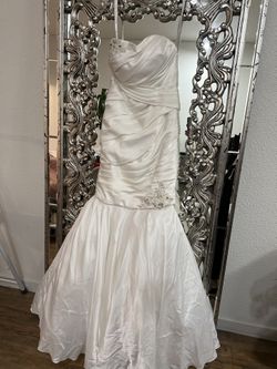 Ivory Off White Mermaid 3 Piece Wedding Dress Size 4 Medium 