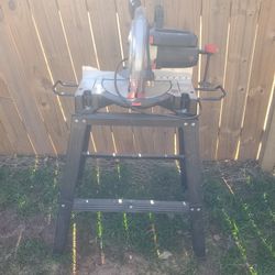 10" COMPOUND MITER SAW with STAND & LASER TRAC