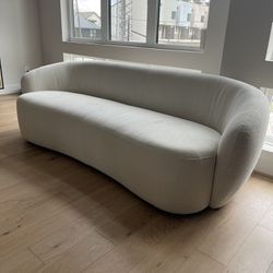 Curved Cream Sofa 
