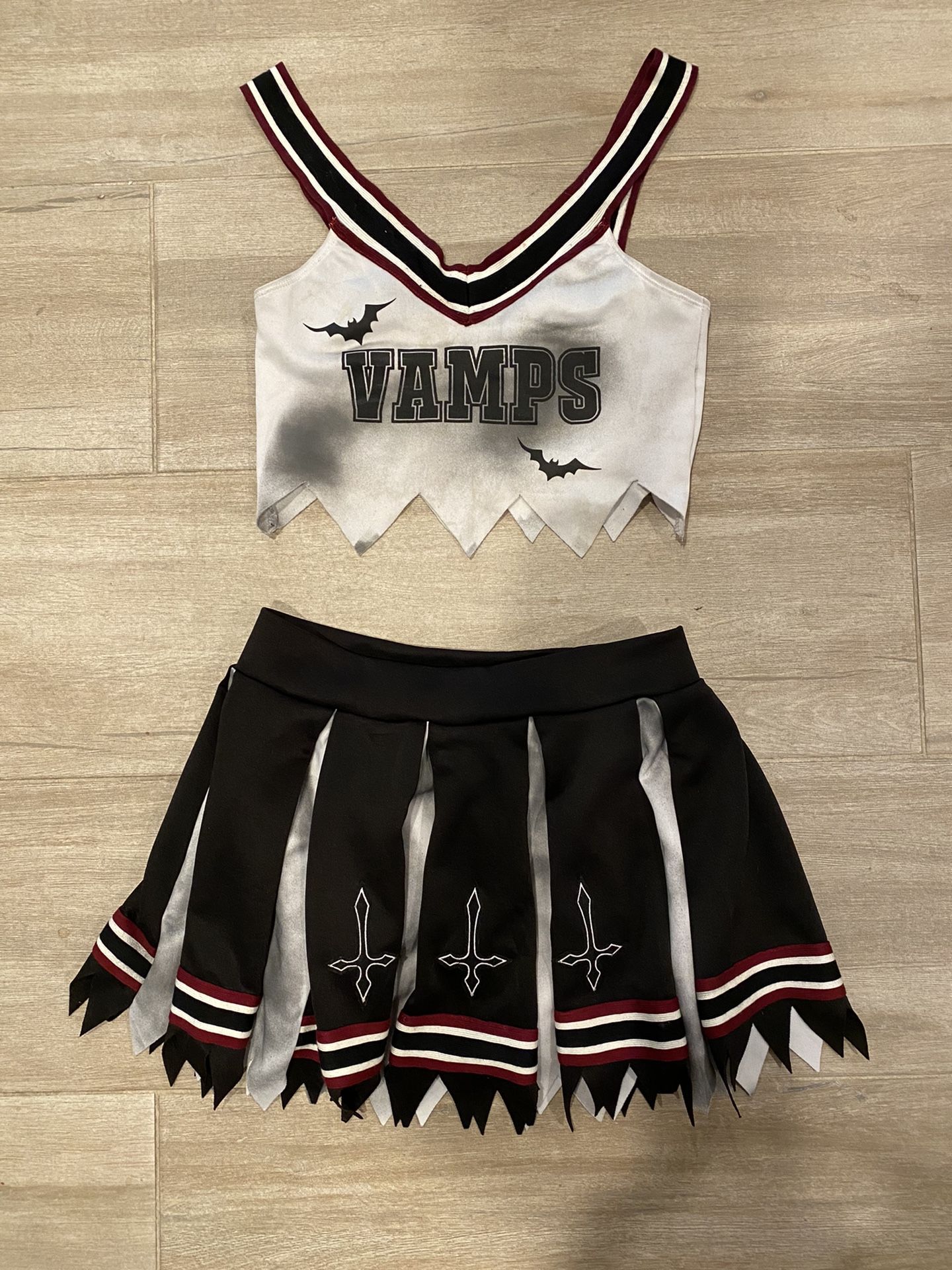 SUPER SEXY GOTH CHEERLEADER COSTUME