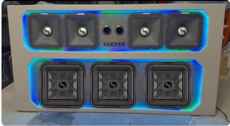 SILVERADO OR SIERRA SINGLE CAB 2019-2026 POWERFUL BASS AND VOICE PACKAGE KICKER AUDIO CUSTOM BOX