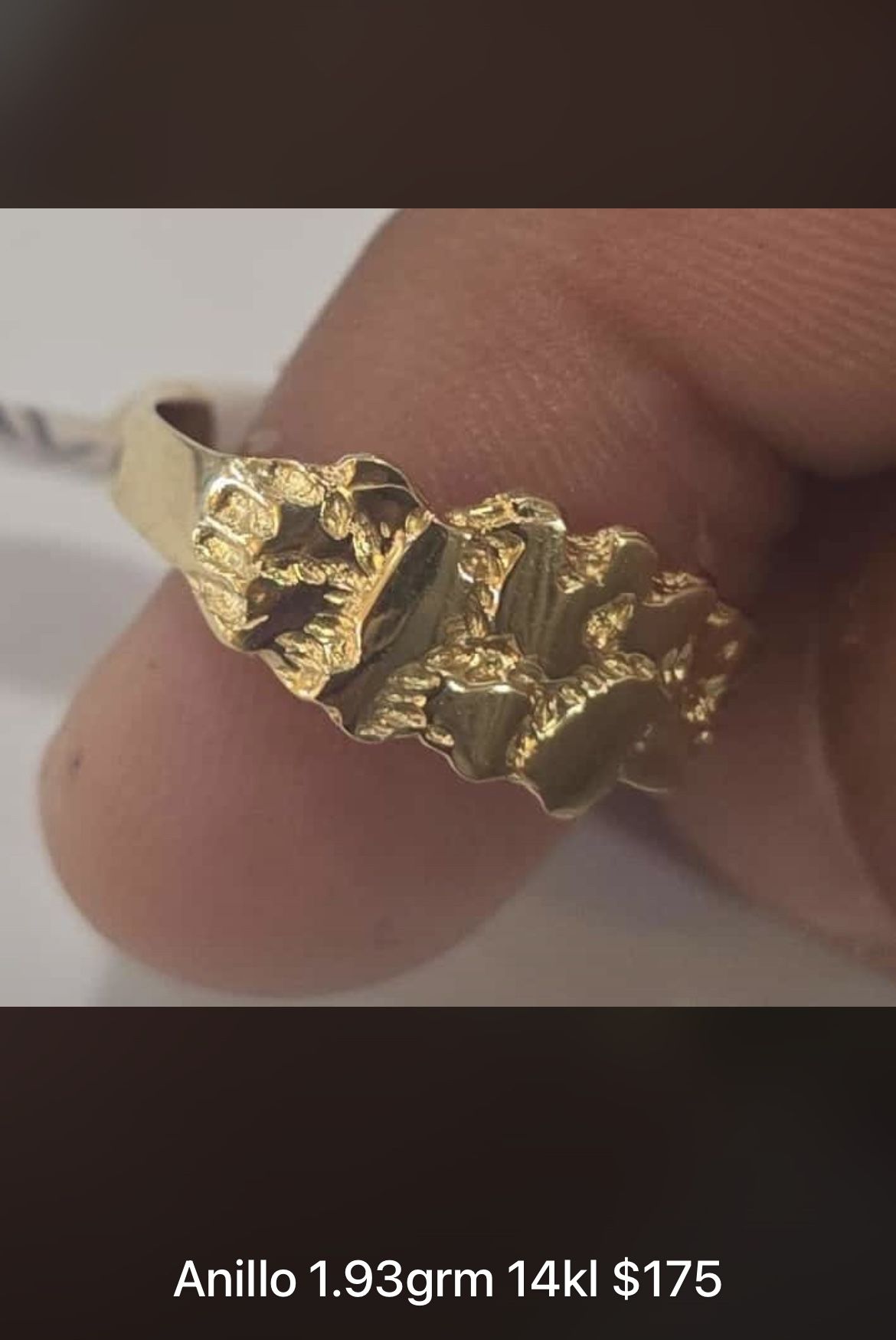 Ring Anillo 1.93grm 14kl $175