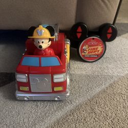 Mickey Mouse Fire Truck,wheelies And Spin 
