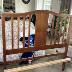 Antique maple bed frame