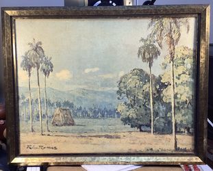 Vintage Felix Ramos  Giclee On Board Artwork Painting
