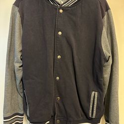 GRAY/BLUE HOODED JACKET