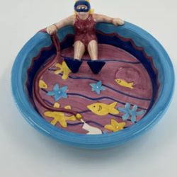 Vintage Chip And Dip Bowl