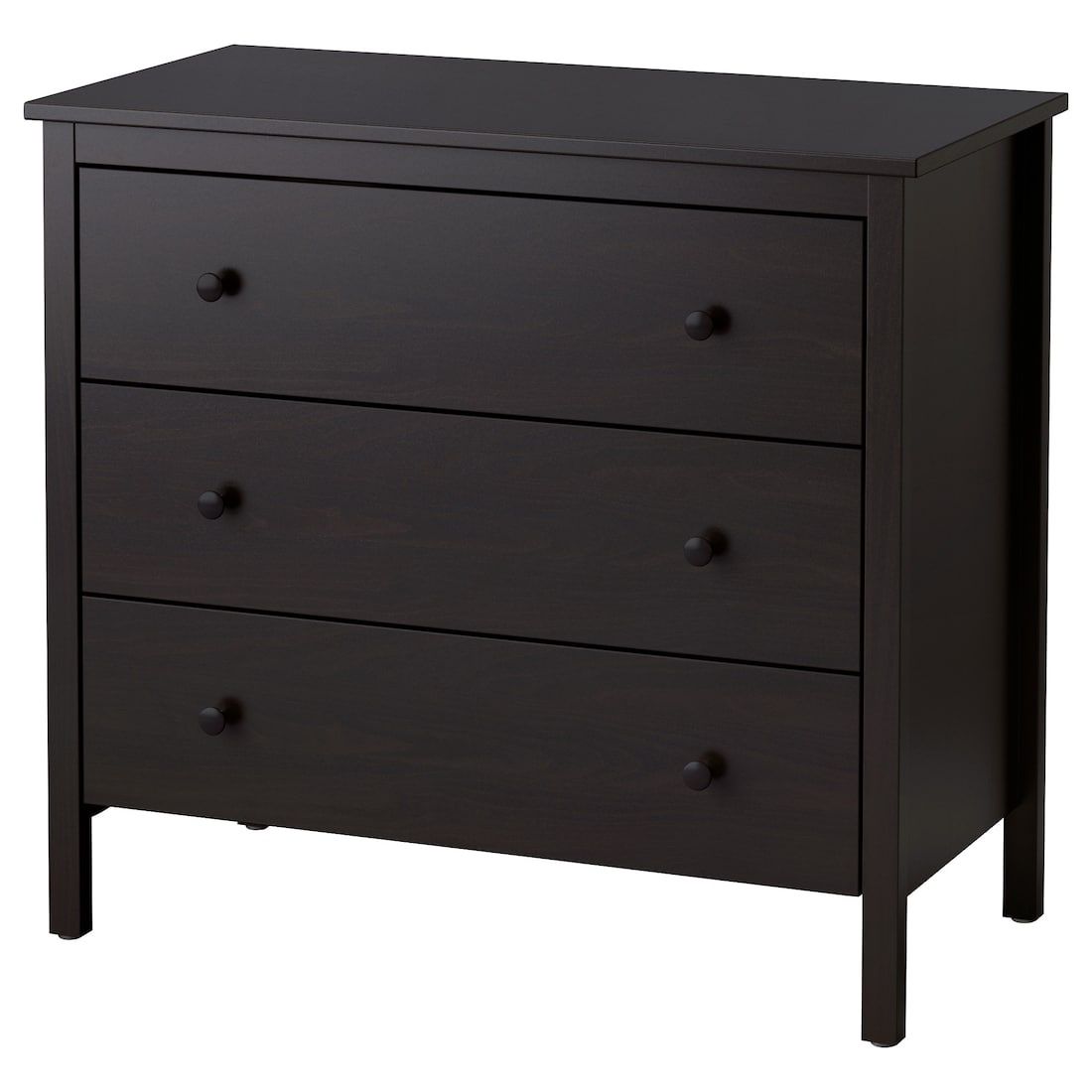 IKEA KOPPANG 3-drawer chest, black-brown, 35 3/8x32 5/8 "