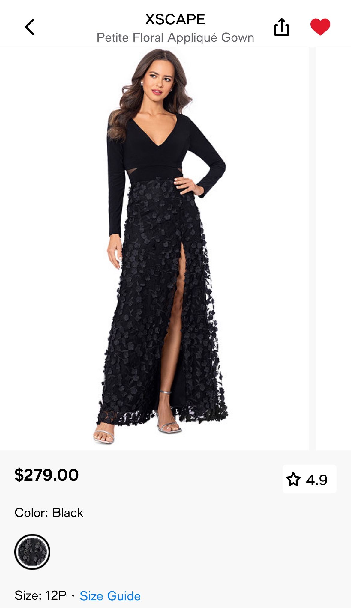 Woman Black Dress With Skirt 12p