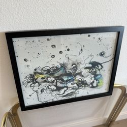 Framed abstract art