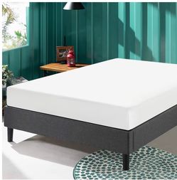 Queen bed frame and mattress