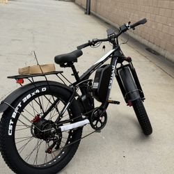 E-BYCCO PEAK 3000W 52V DUAL MOTOR ELECTRIC BIKE 52V 23Ah BATTERY E BICYCLE .37 MPH RANGE 80MILES.HYDRAULIC DISK BRAKES. 26x4.0 ALL TERRAIN FAT TIRE CO