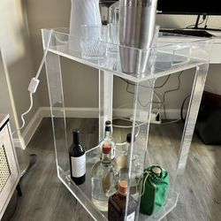 CB2 Acrylic Bar Cart