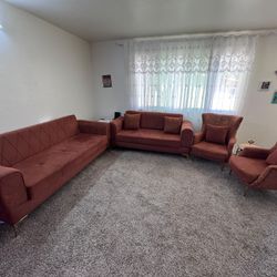 Sofa Set( Big Sofa, Loveseat And 2 Chairs)