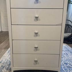 White 5 drawer dresser