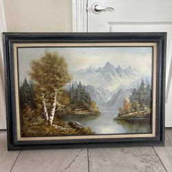 R. Boren Signed Oil On canvas Artwork Framed 