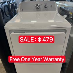 GE 7.2 cu.ft Gas Dryer-Open Box-Free One Year Warranty