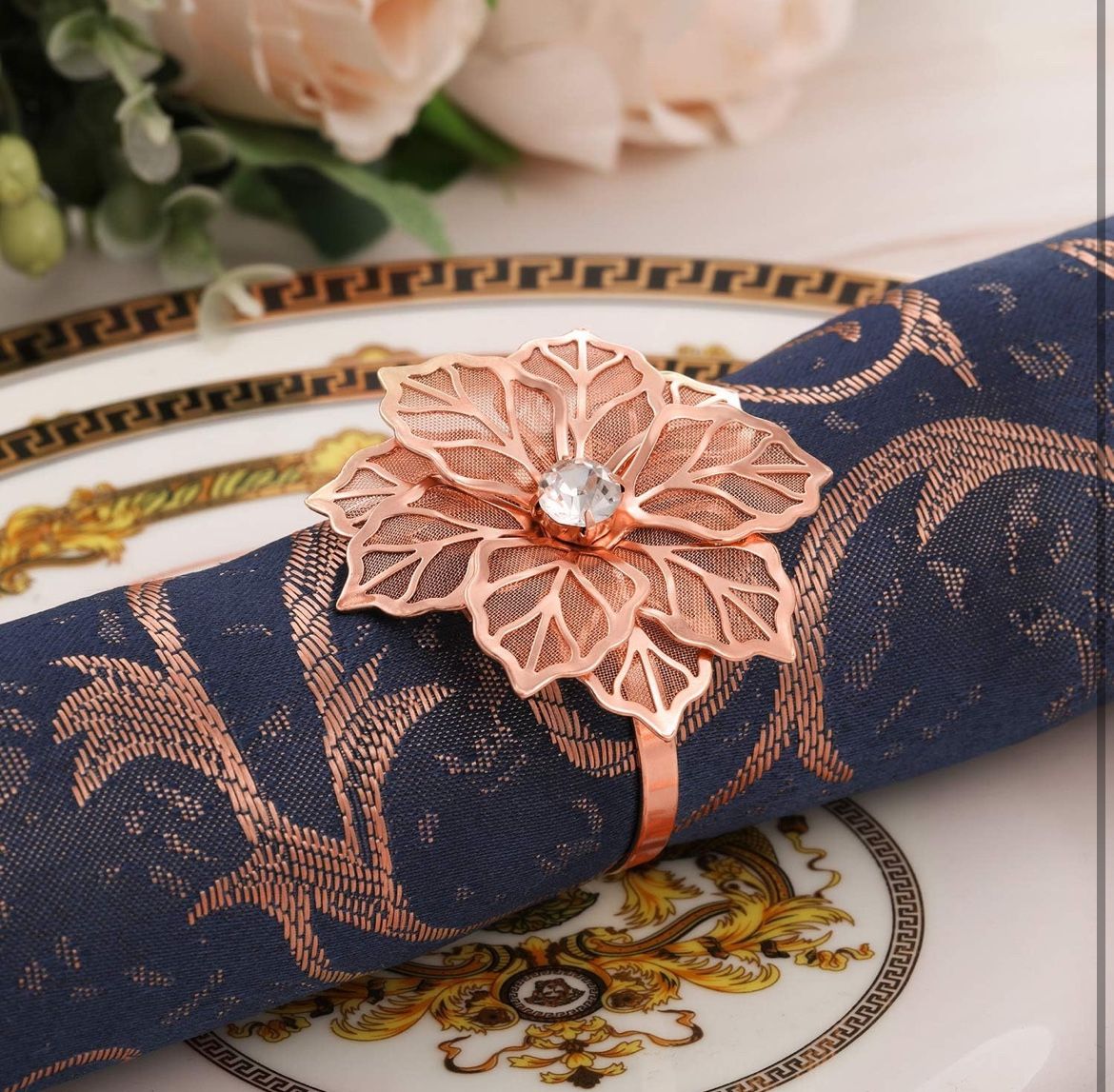Napkin Rings Rose Gold (148 Pieces)