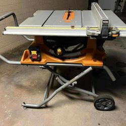 190$. TABLE.  SAW. RIDGIE.  10". 15Amp