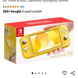Nintendo Switch Lite Yellow (Japanese Version)
