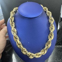 10kt Rope Necklace 