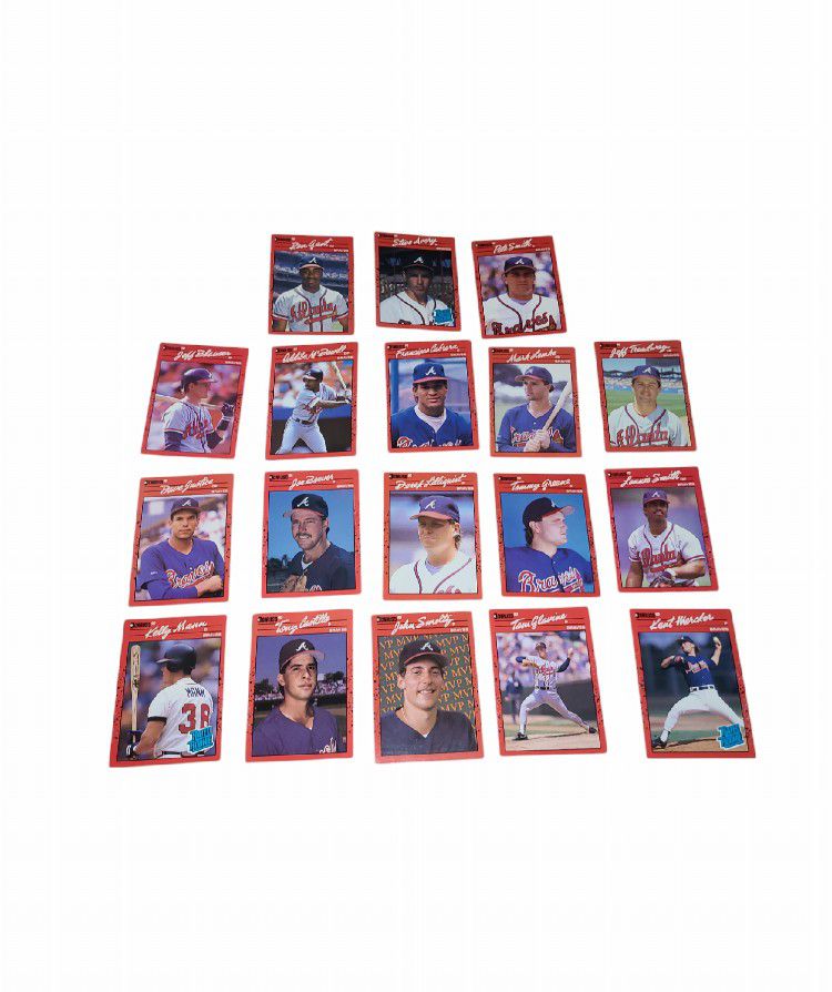 Donruss 90 Baseball Cards Braves Set  Of 18 Cards- Some with Errors- Collection 