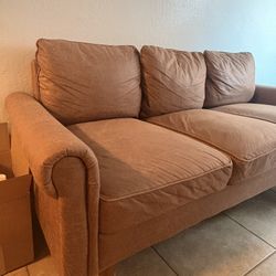 Faux Leather Couch 