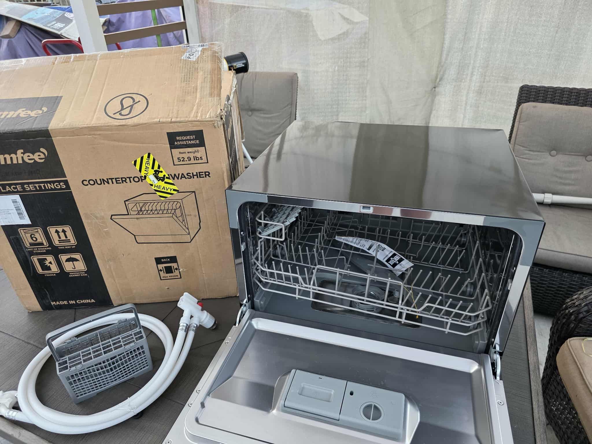 Comfee 6-Place Setting EnergyStar Compact Countertop Dishwasher with & Cleaning Settings CDC22P1ABB Black
