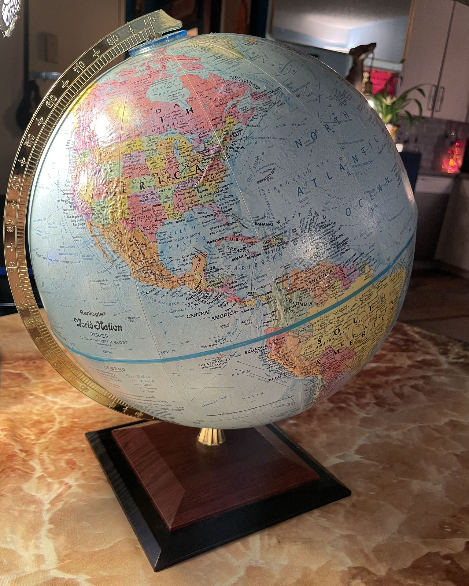 Beautiful 12-inch globe, raised relief, over 4,000 place names 🌎🌍🌏
