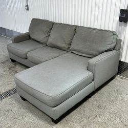 Ashley Furniture Gray L-Shape Sectional Sofa with Chaise