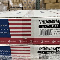 Natural Can Liner 40x48 250/case $28
