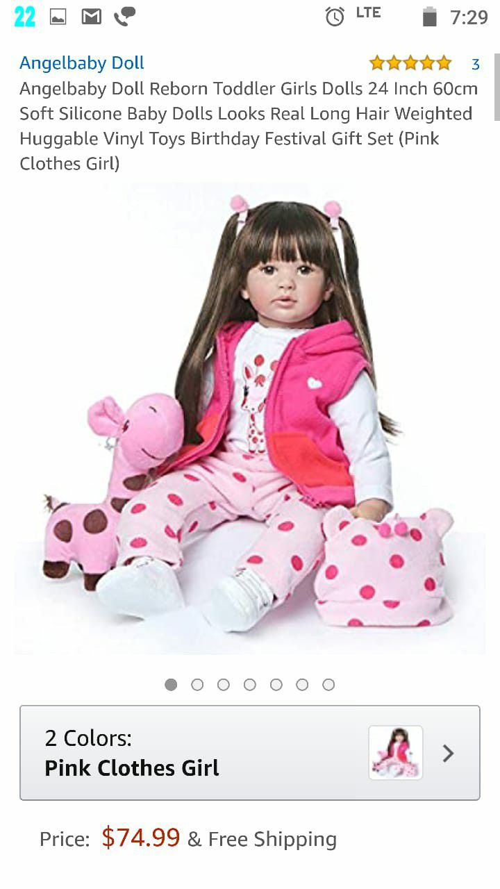 BRAND NEW 60CM high quality reborn toddler adorable princess girl doll